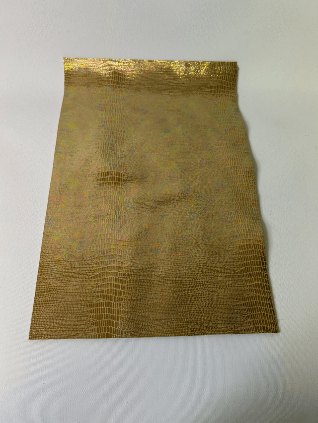 Chute de cuir doré irisé holographique (S8)