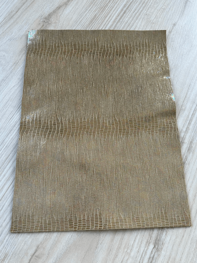 Chute de cuir doré holographique