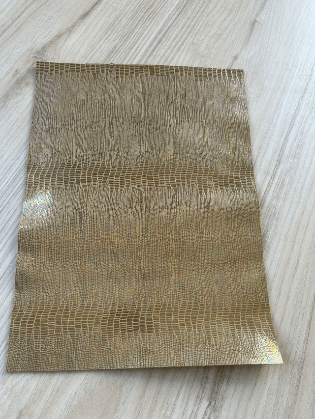 Chute de cuir doré holographique