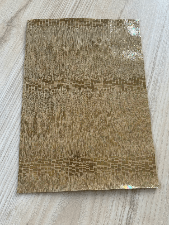 Chute de cuir doré holographique