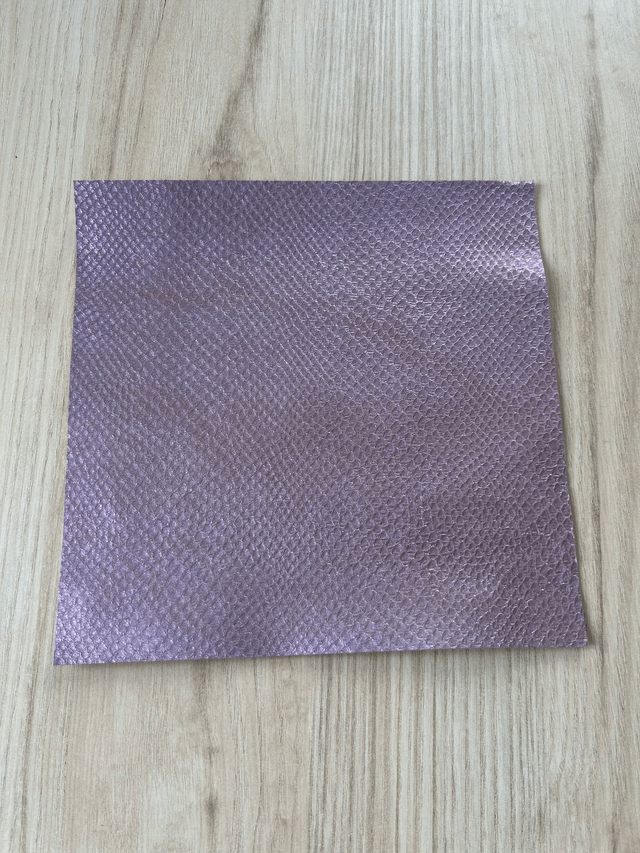 Chute de cuir parme imitation lezard