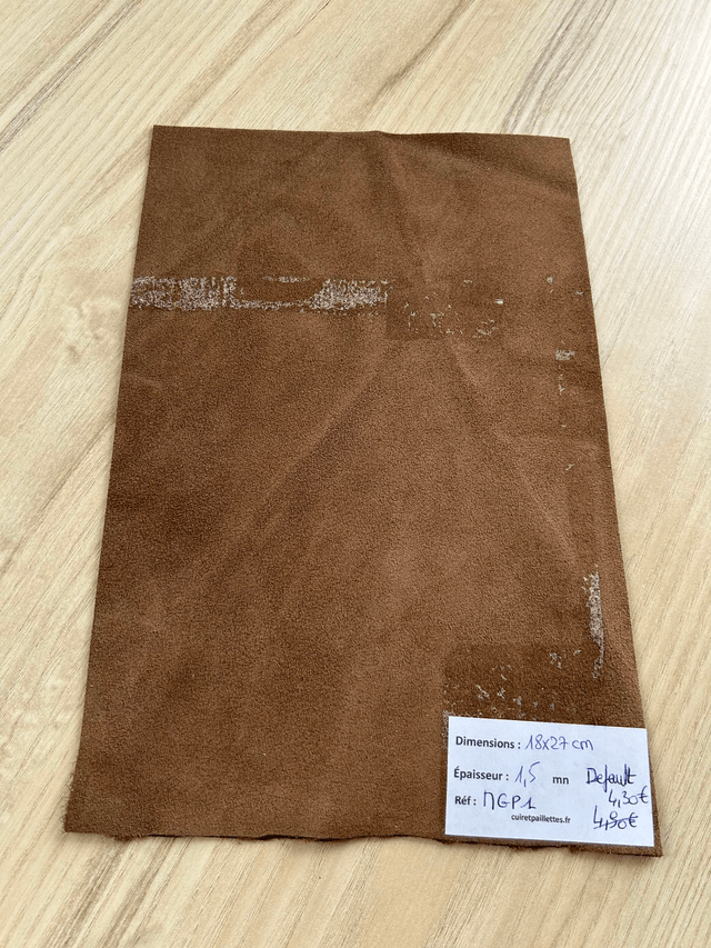 Chute de cuir marron givré pailleté (MGP1)