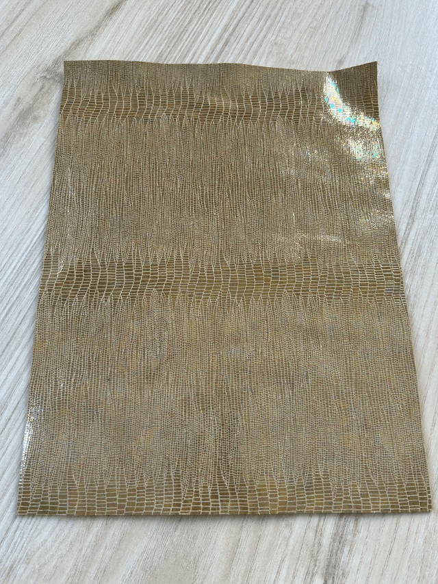 Chute de cuir doré holographique