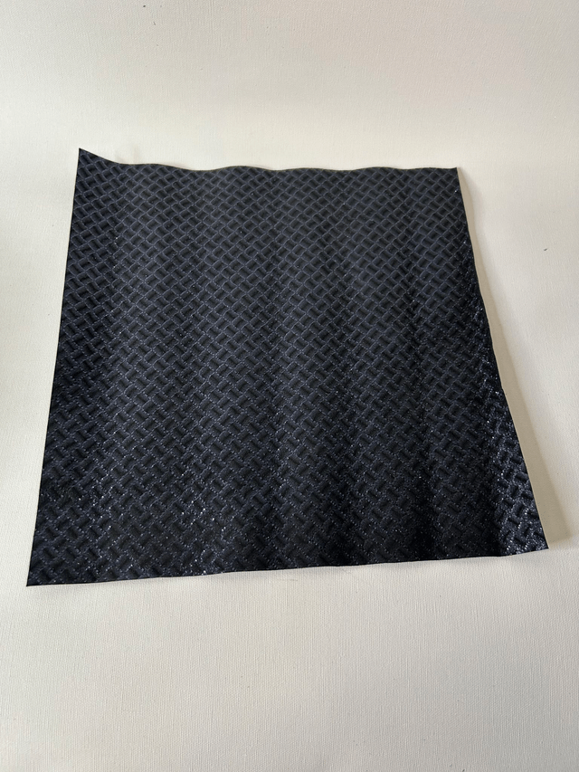 Chute de cuir bleu marine holographique