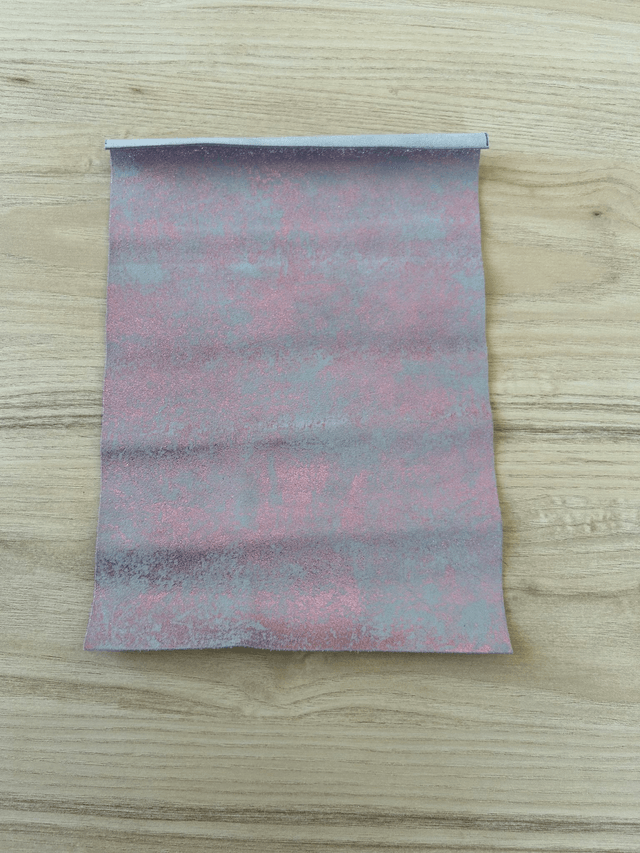Chute de cuir rose et blanc finition pailleté (B9) fantaisie