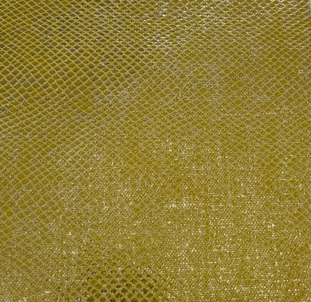 Chute de cuir Jaune doré imitation serpent (S5)
