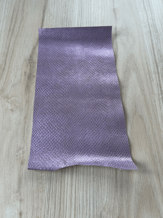 Chute de cuir parme imitation lezard
