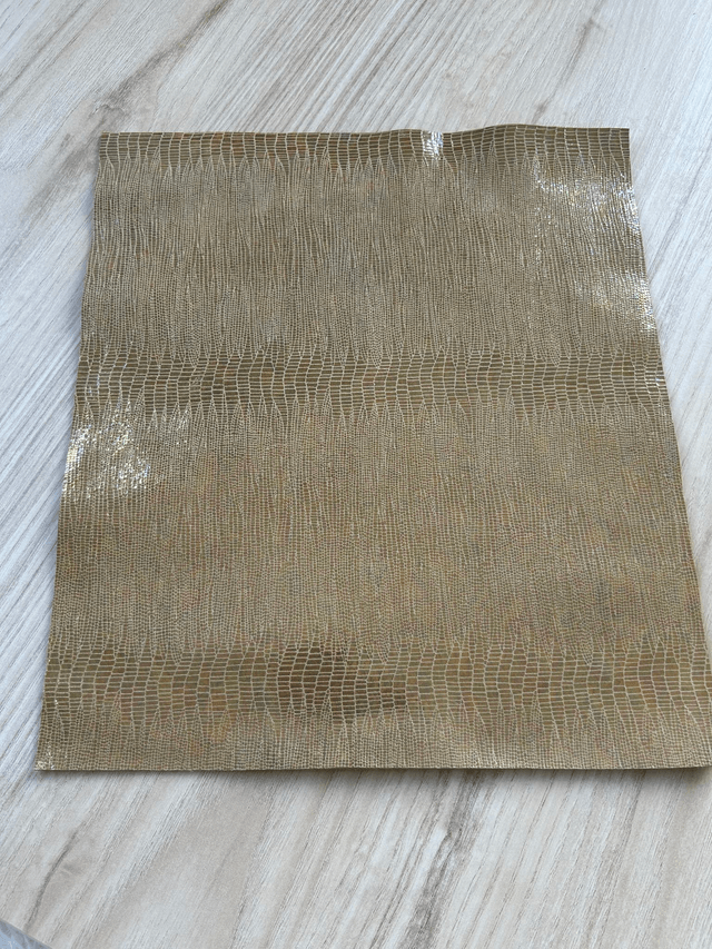 Chute de cuir doré holographique