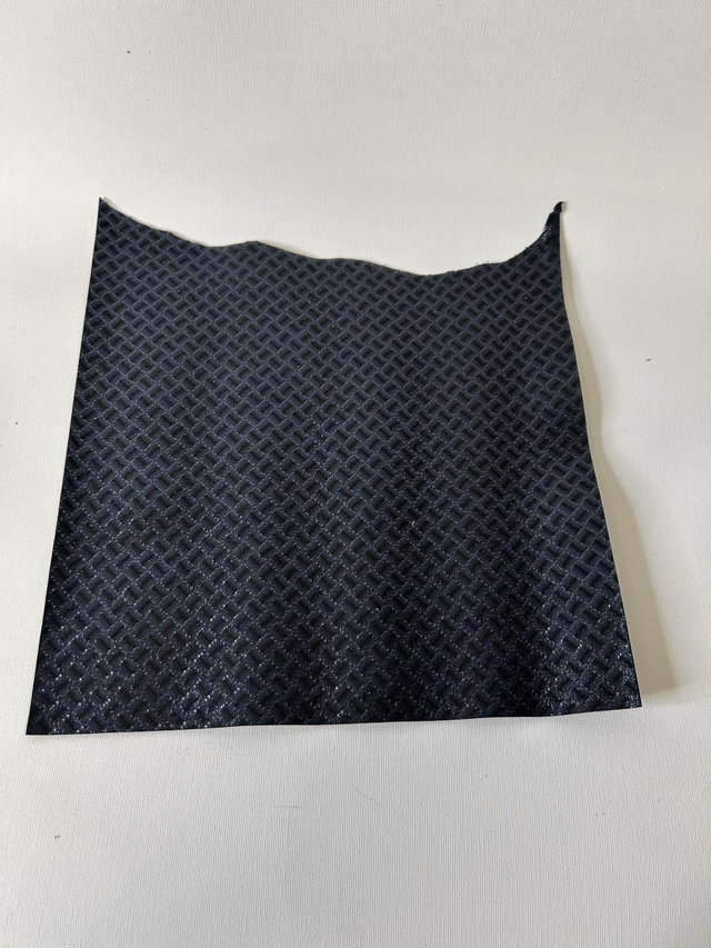 Chute de cuir bleu marine holographique