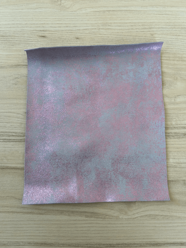 Chute de cuir rose et blanc finition pailleté (B9) fantaisie