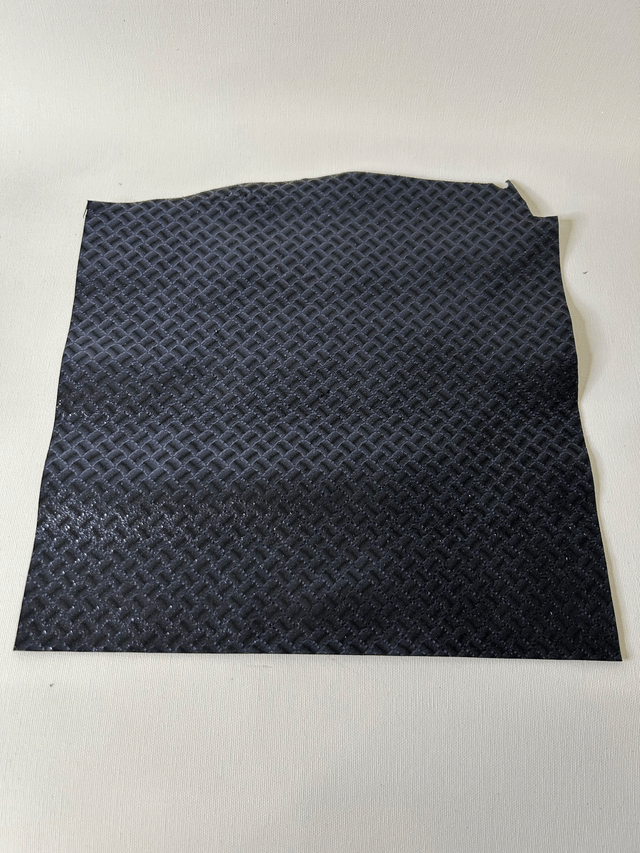Chute de cuir bleu marine holographique