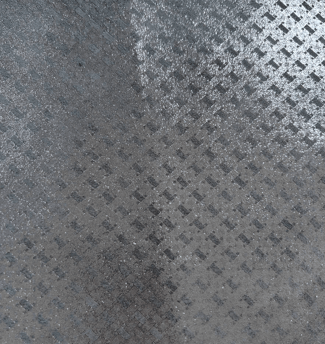 Chute de cuir noir gris motifs pailleté