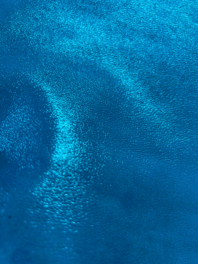 Chute de cuir turquoise pailleté 