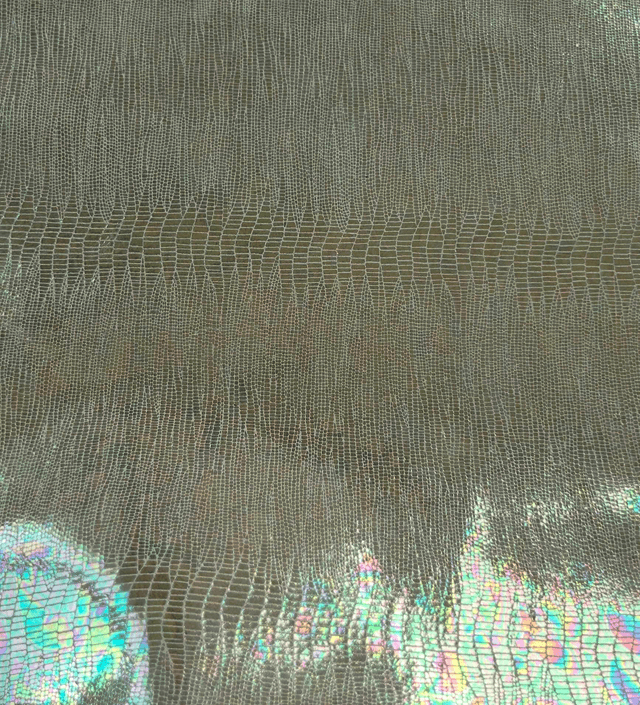 Chute de cuir doré holographique
