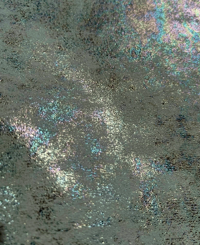 Chute de cuir blanc holographique