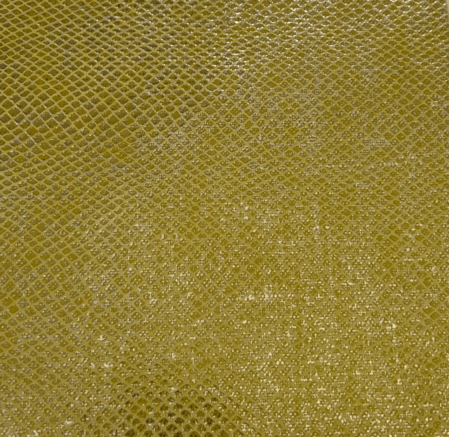Chute de cuir Jaune doré imitation serpent (S5)