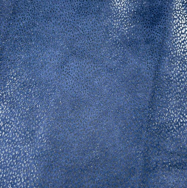 Chute de cuir bleu marine motifs pailleté doublé