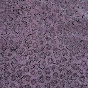 Chute de cuir violet à motifs cœurs pailletés – Bijoux et DIY (C3)
